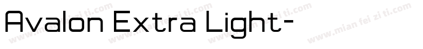 Avalon Extra Light字体转换